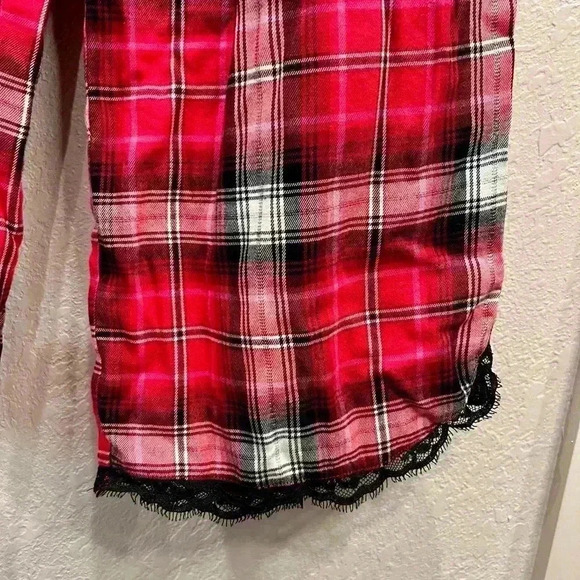 NWT Victoria Secret Red Plaid Pajama Pants-Drawstring-Pockets Size Small - Picture 4 of 8
